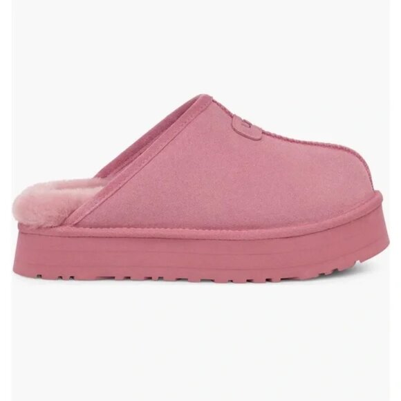 UGG 'Discoquette' Suede/UGG Plush Slide Slipper, Dusty Orchid - Picture 2 of 6